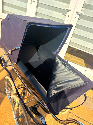 Vintage style pram navy - pram,