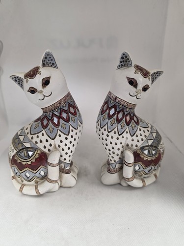 Pair cat ornaments multi - of, ornaments,
