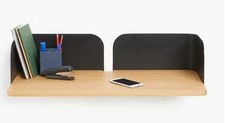 John Lewis ANYDAY Curl Wall-Mounted Desk – Oak / Black – BNIB