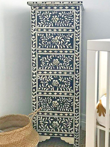 Bone inlay furniture black and - inlay,