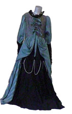 Elizabethan Costume. Vintage 1980's . Blue & Black. Size s/m