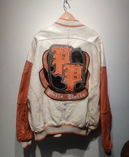 Pelle Pelle Leather Jacket, Marc Buchanan, Embroidered Size 52 Men’s XXL RARE