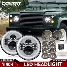 Headlights+LED Light Upgrade Kit For Land Rover Defender 200Tdi 300Tdi 90/110/13