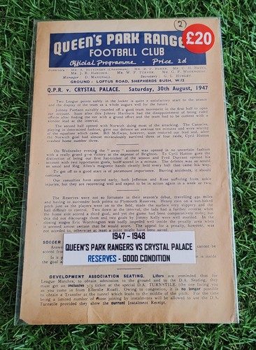 Qpr crystal palace reserve - qpr, v