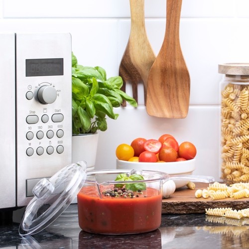Small clear microwave saucepan - small,