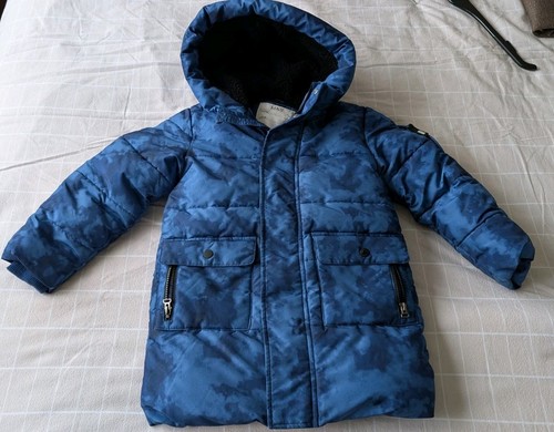 Boys blue padded quilted - blue,