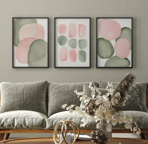 Sage green blush pink - sage,