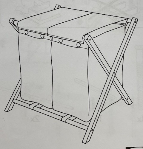 Ikea double laundry basket - double,