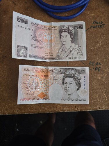 Two pound old banknotes - two,