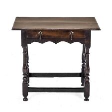 Early c18th Oak Side Table with Drawer (Country Georgian George I II Lamp Hall)