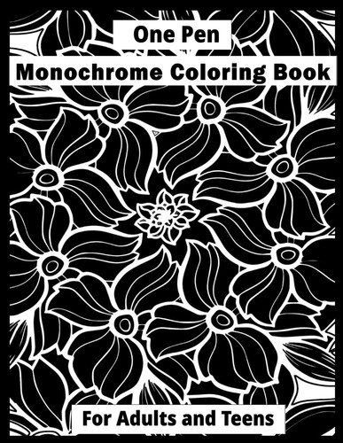 One pen monochrome coloring - pen,