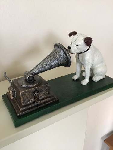 Vintage cast iron gramophone - vintage,