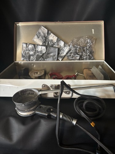 Vintage aluminum toy soldier - aluminum,