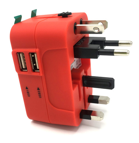 Red universal travel power - travel,