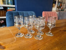 6x Vintage Dema Glass England