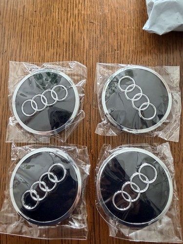 Audi centre caps black - black, x4
