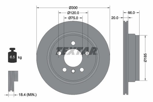 Brake disc textar 92239703 - textar, for