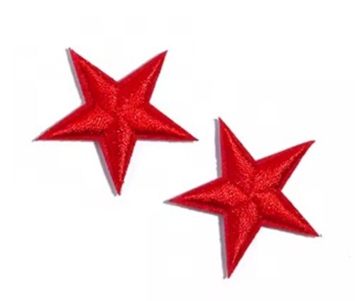Red star patches - 2, sew