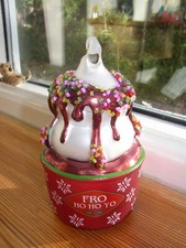 BNWT Fro Ho Yo Glass Xmas tree