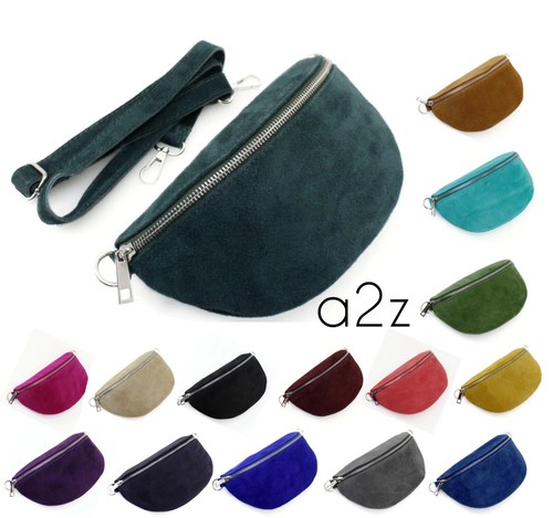 Suede real leather sling bag - leather,