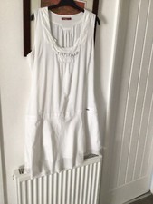 ladies white cotton dress size