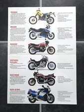 Vintage SUZUKI Brochure 1985 Leaflet GSX-R1100 GS450E RG250 GSX1100E TS250X