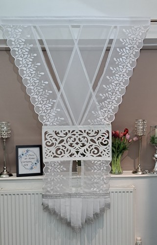 Elegant white voile - white,