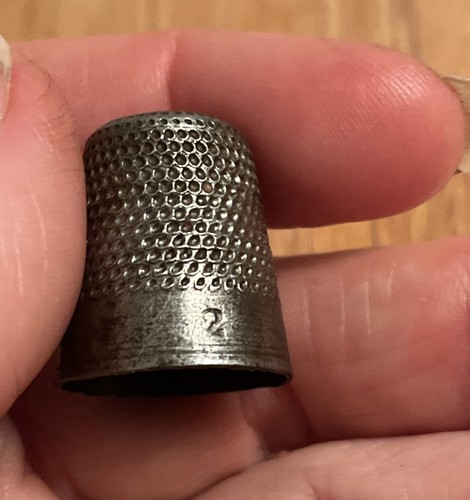 Antique dark metal - metal, thimble