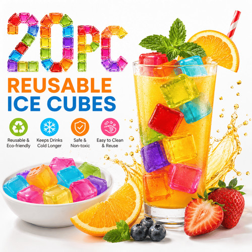 20pcs reusable ice - reusable, cubes