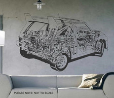MG METRO 6R4 ( CUTAWAY ) -  Wall Art Sticker - 2 Sizes