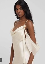 Rat & Boa LORELA  Maxi Dress With cowl neck, Flower detail and deep back drape