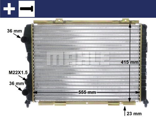 Mahle coolant radiator simple - coolant,