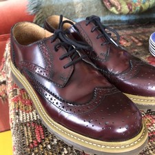 Office Brogues, Burgundy Size