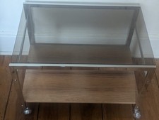 Midcentury Chrome & Rosewood Coffee Table by Howard Miller