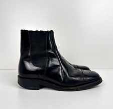 David Scott Chelsea Boots Leather Shoes Blayden Black England Size UK 7
