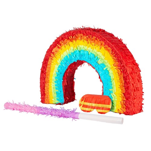 3pc rainbow pinata - set, with