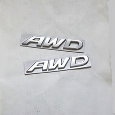 2x Silver Chrome Sep AWD Metal