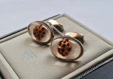 New Tateossian Cufflinks Ladybug in Resin Cufflinks