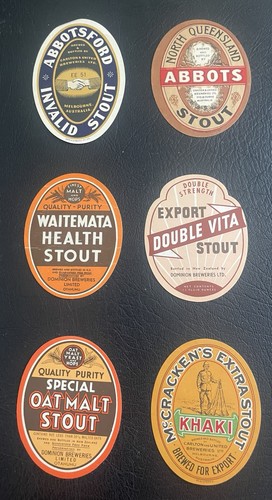 Beer bottle labels 6 stout - x,