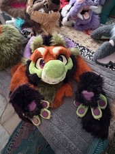 lemonbrat partial, fursuit