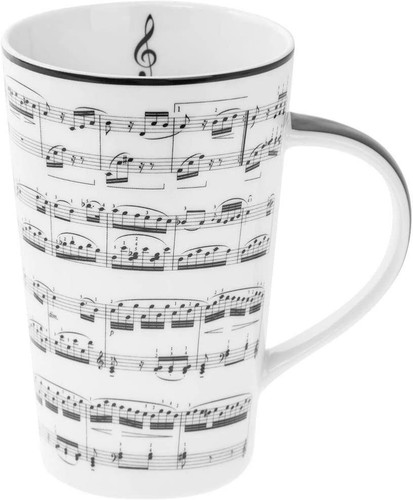 Making music notes latte - notes, mug