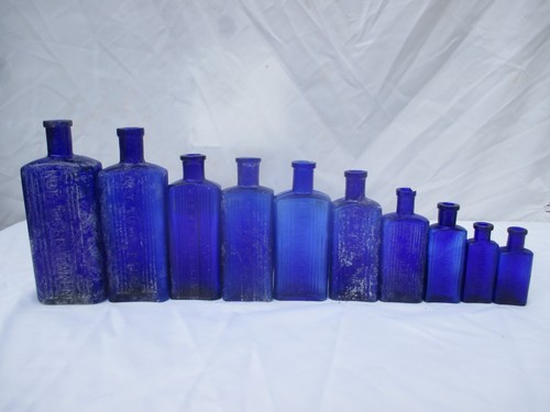 Superb set vintage blue - superb, of