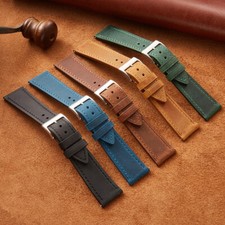 Premium Brushed Cowhide  Genuine Leather Watch Band Strap 18-22mm Quick Release