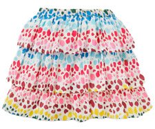 Mini Boden Girl's Flared Printed Ruffle Skirt - Multi Rainbow Leopard