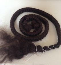 30g(approx 1oz)MOHAIR/FINE RICH DARK BROWN(WITHOUT RED TONE) CURLS