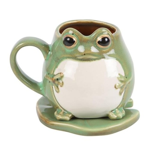 Quirky frog shaped mug and - frog,