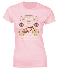 CLASSIC BICYCLE LADIES T SHIRT BIKE CYCLIST CLOTHING DESIGN GIFT IDEA PRESENT 