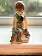 Ashtead Potters Pottery M73 Percy Metcalfe Harvest Putti With Pigeons Bookend