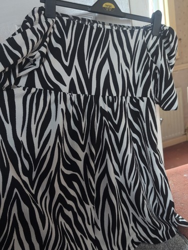 Women zebra print milkmaid - print,