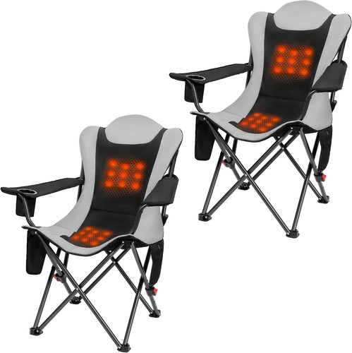 Heated camping chair high back - camping,